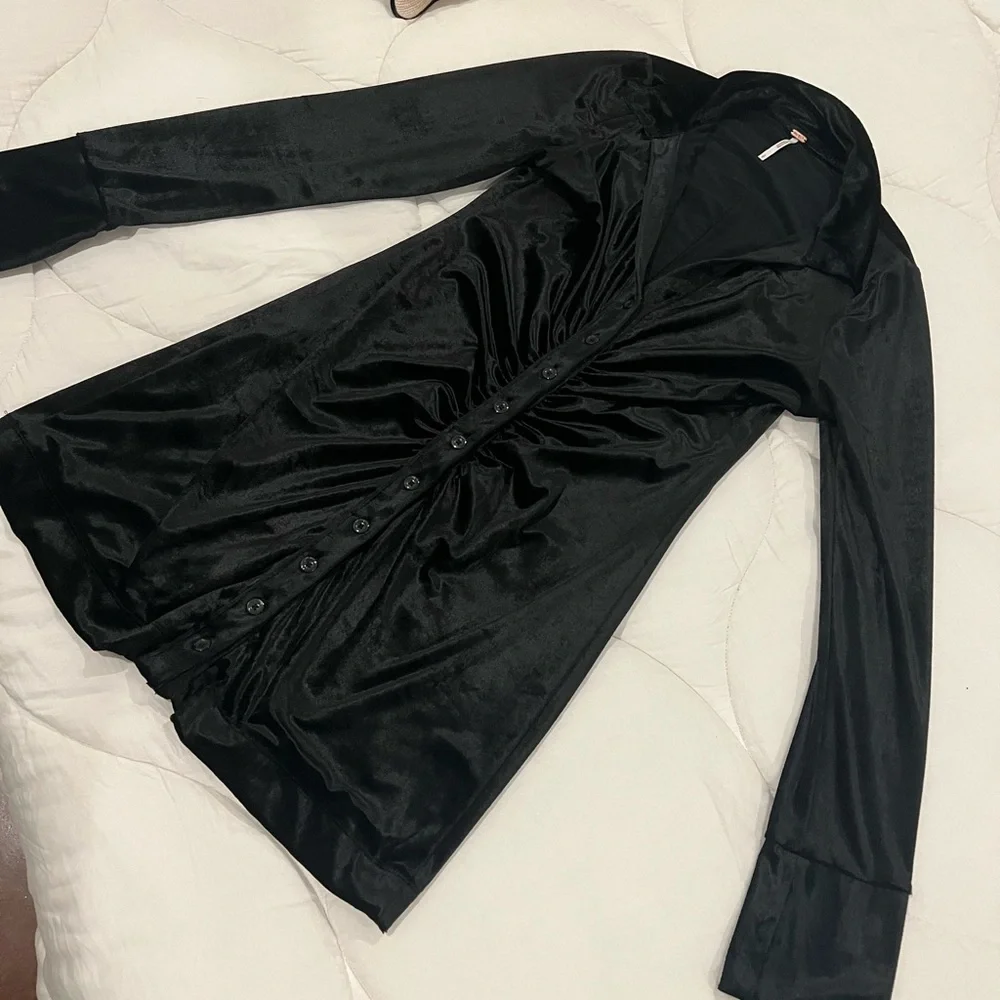 Free people black shayla mini dress! worn 2x size S - Picture 3 of 4